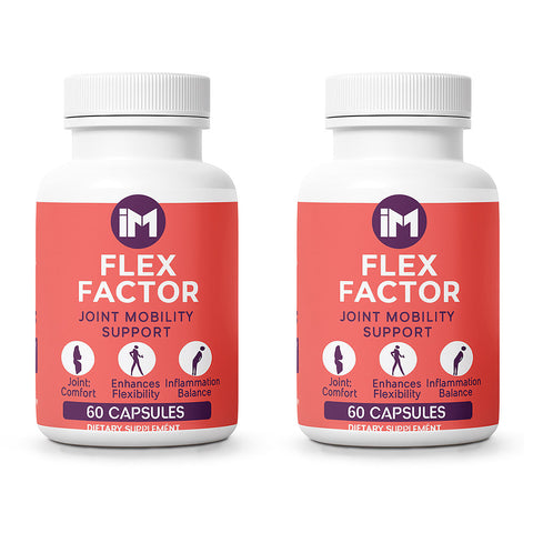 IM Flex Factor - 2 Bottles | Joint Comfort & Flexibility Support | Glucosamine, Chondroitin, Turmeric & Boswellia | 60 Capsules | 8-in-1 Complete Joint Wellness Formula (Copy)