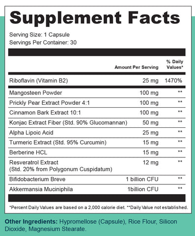 IM GLP Reset | Gut & Metabolic Support | Probiotics Akkermansia & Bifidobacterium Breve | Riboflavin B2, Mangosteen, Berberine & Resveratrol | Daily Digestive Wellness Capsules