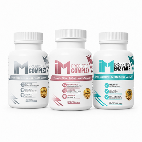 IM Gut Harmony Pack | Probiotic + Prebiotic + Digestive Enzymes | Gut & Digestive Health Support