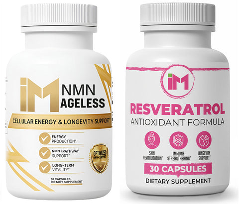 Vital Energy Duo | Daily Energy & Vitality Support | NMN & Resveratrol Antioxidant Stack