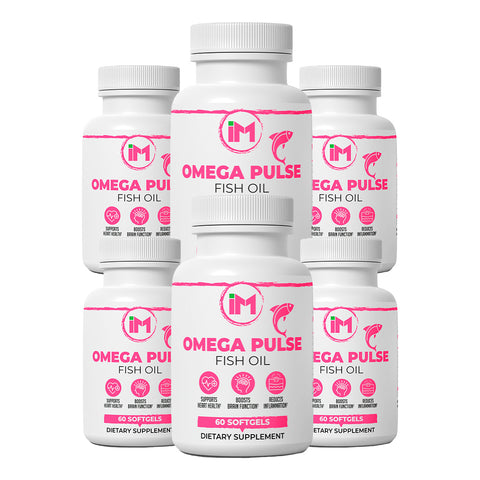 IM OmegaPulse - 6 Bottles - Omega-3 Fatty Acids - Fish Oil - EPA & DHA Healthy Dietary Supplement