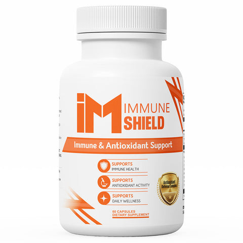 IM Immune Shield | Daily Immune & Antioxidant Support | Vitamin C, Vitamin E, Selenium & Botanical Blend | 60 Veggie Capsules