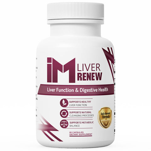 IM Liver Renew | Liver Function & Digestive Wellness Support | Milk Thistle, Artichoke & Dandelion Herbal Formula | 60 Capsules