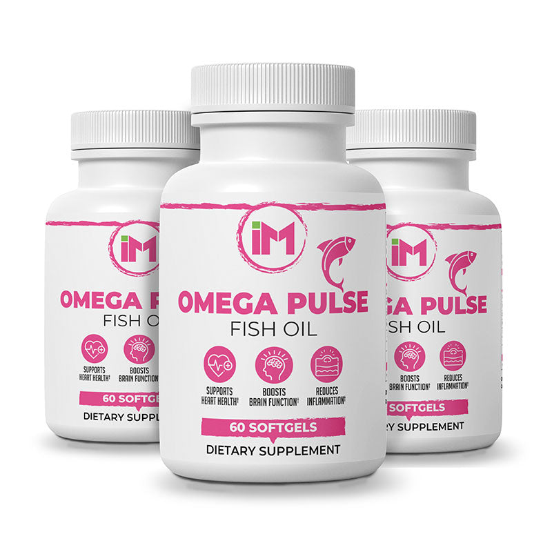 IM OmegaPulse - 3 Bottles - Omega-3 Fatty Acids - Fish Oil - EPA & DHA Healthy Dietary Supplement (Copy)
