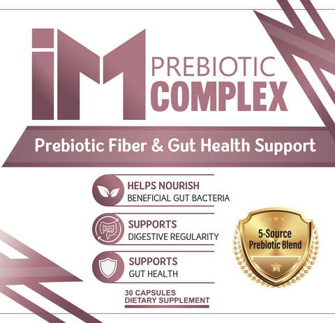 IM Prebiotic Complex | Prebiotic Fiber for Gut Health & Digestive Regularity | 5-Source Prebiotic Blend | 60 Capsules
