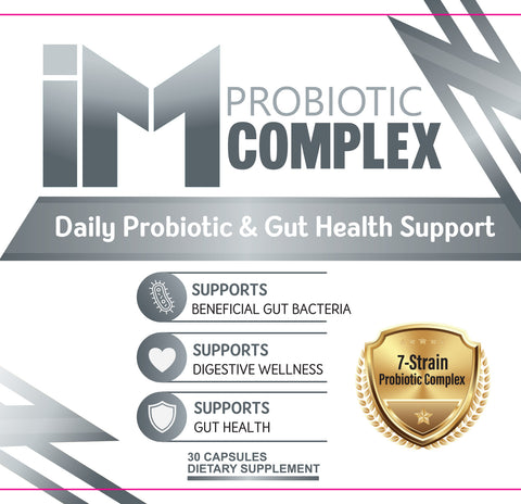 IM Probiotic Complex | 7-Strain Probiotic | Gut Health & Digestive Support | Daily Probiotic Supplement | 30 Capsules