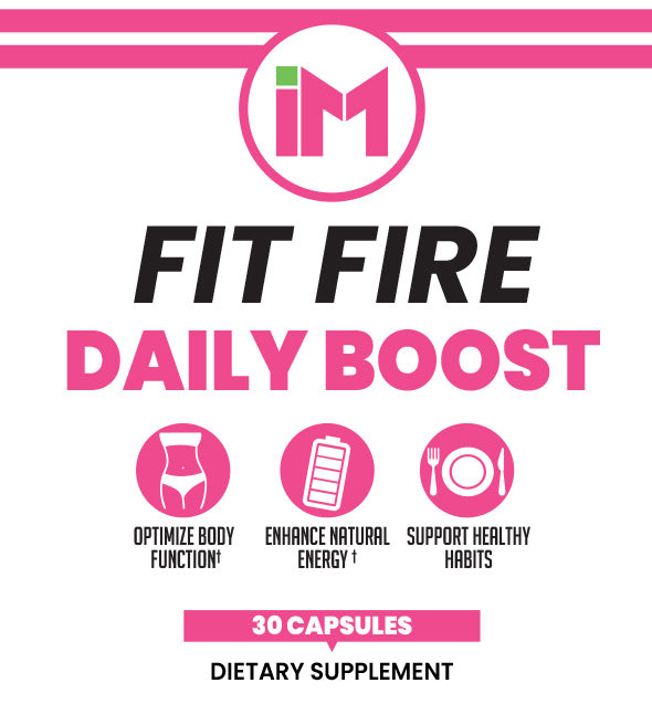 IM Fit Fire - Natural Dietary Nutrition Supplement | Green Tea Leaf Extract, Apple Cider Vinegar, Berberine HCL, Ginger Root, Cinnamon Bark Extract, Banaba Leaf Extract, Ginseng Aerial Extract, Resveratrol